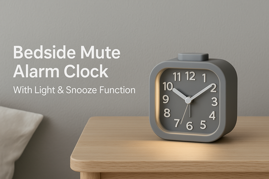Silent Mornings, Stylish Nights: Why the Gray Bedside Mute Alarm Clock Is a Must-Have