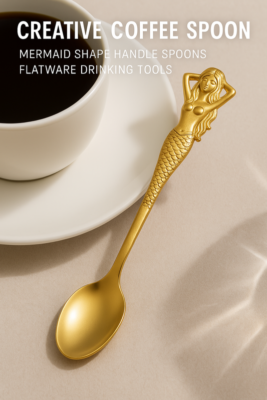 Stirring in Style: The Golden Mermaid Spoon That Adds Magic to Every Sip