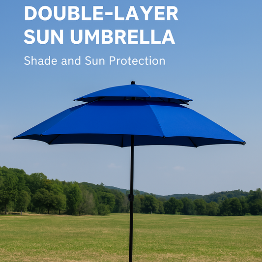 Stay Cool and Covered: Why the 2.0m Sapphire Blue Double-Layer Outdoor Umbrella Is a Game-Changer for Sun Protection