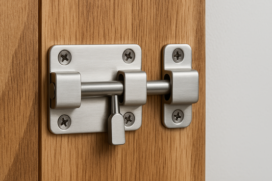 Improve Home Safety and Privacy with the 2 Inch Heavy-Duty Latch Bolt, Stainless Steel- the Ultimate Anti-Theft Lock for Bathroom Doors, Wood Interiors, and in Protecting Windows