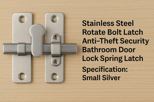 Secure Your Space: Small Silver Stainless Steel Rotate Bolt Latch for Maximum Protection