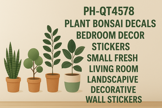 PH-QT4578 Plant Bonsai Decals: Modern and Fashionable Wall Stickers for the Bedroom, Living Room, and Landscape-inspired Decor