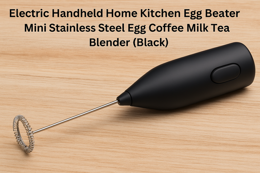 Electric Handheld Egg Beater: The Ultimate Kitchen Stainless Steel Tool for Effortless Mixing, Frothing, and Blending