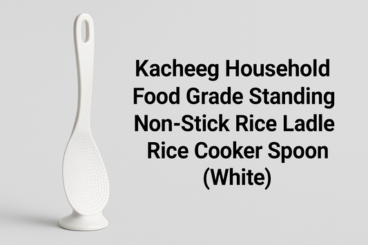 Kacheeg Household Food Grade Standing Non-Stick Rice Ladle Rice Cooker Spoon (White)
