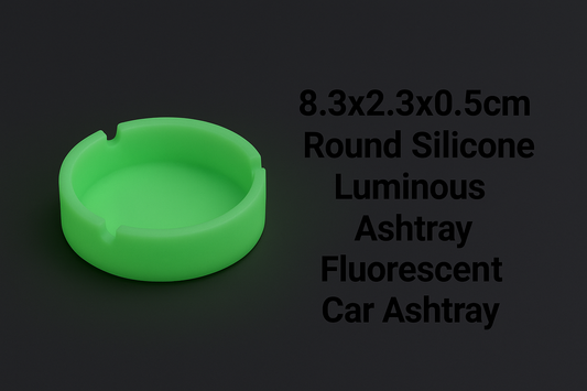 The Best Functional Aesthetic-The 8.3x2.3x0.5cm Round Silicone Luminous Ashtray Delivers