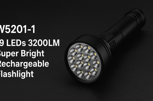 W5201-1 Rechargeable Flashlight Review: 19 LEDs and 3200 Lumens of Pure Power