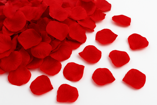 Everlasting Romance: The Timeless Beauty of 50pcs Simulation Red Rose Petals for Weddings and Home Décor