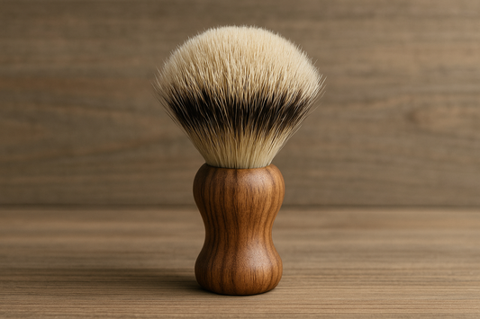 Premium Wood-Handle Shaving Brush-Face Beard Cleaning Tool with Soft Badger Hair Bristles