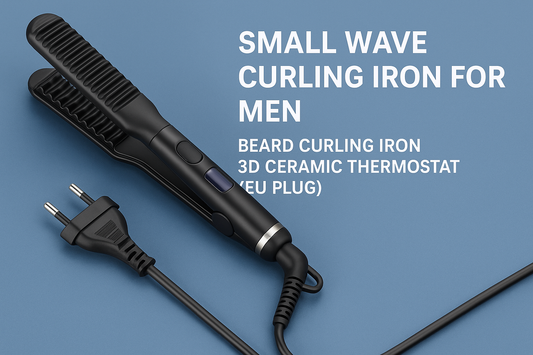 Multi-Functional 3D Ceramic Beard Curler and Hair Straightener with Adjustable Thermostat Control