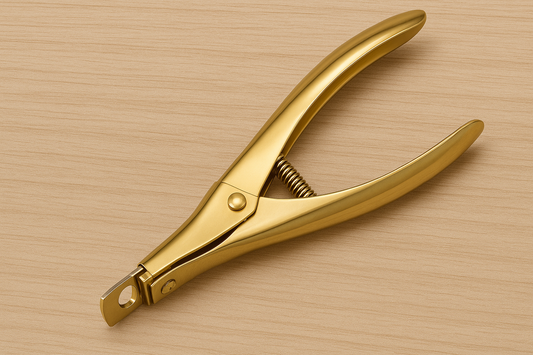 Precision Golden Elegance: Premium Stainless Steel French U-Shaped Nail Cutter Knife For Perfectly Shaping Fake Nails and Professional Manicures
