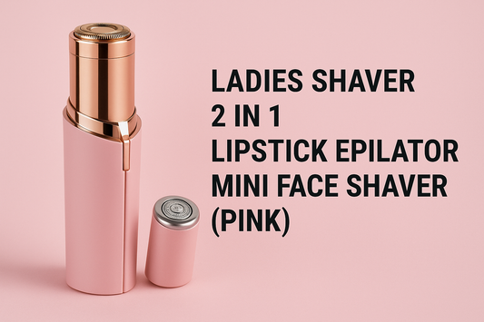 Smooth Skin Anytime, Anywhere with the 2-in-1 Lipstick Epilator. Compact, stylish, and perfect for quick facial hair removal on the go.