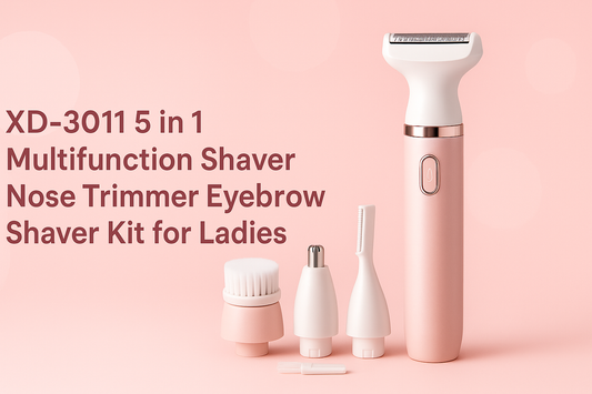 A Complete Face, Nose, Eyebrow, Bikini, and Body Hair Removal with Portable Use and USB Charging Available XD-3011 5-in-1