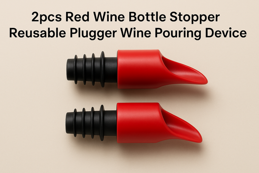 2 Red Wine Bottle Stopper Reusable Plugger and Wine Pouring Device-Leak-Proof Seal-tb Smooth Pour-tb Solution for Wine Preservation Freshness and Style at Every Sip