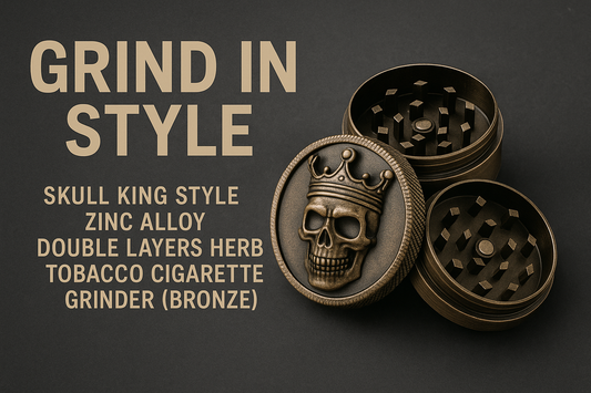 Grind Like a King: Skull King Style Herb & Tobacco Grinder Double-layered bronze design for power, style, and precision.