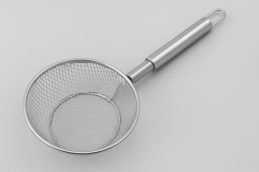 Stainless Steel Telescopic Folding Basket Frying Filter Fries Oil Filtering Kitchen Tool (Silver)