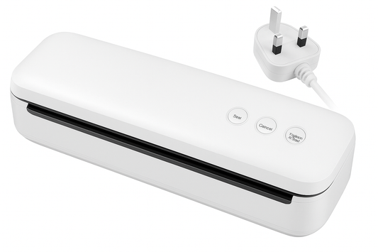 Household Commercial Food Vacuum Plastic Packaging Machine Sealer Closer Machine, UK Plug (White)