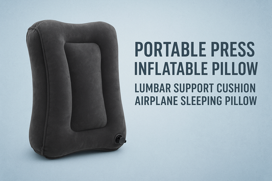 Most comfortable Cloud Lounge with Portable Press Inflatable Pillow Lumbar Support Cushion for Travelling on Planes
