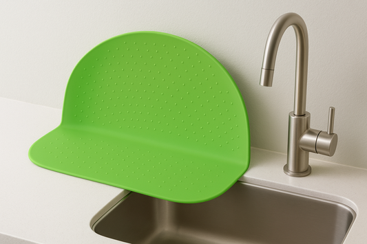 Keep Your Kitchen Dry: Kitchen Sink Splash Resistant Countertop Silicone Baffle (Green)
