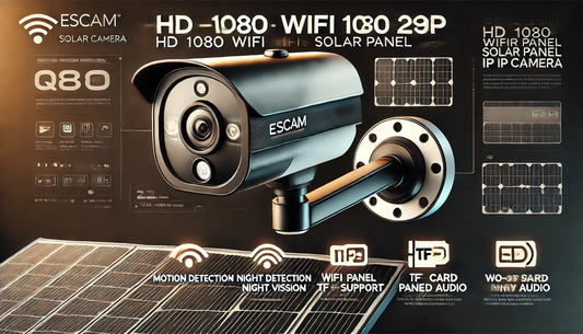 ESCAM QF290 1080P HD WiFi Solar Panel IP Camera boasts Advanced Motion Detection, Clear Night Vision, TF Card Storage Support, and Two-Way Audio for Security Enhancement
