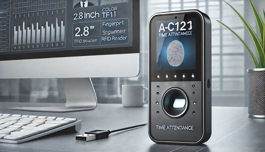 Realand A-C121 Biometric & RFID Time Attendance Clock - 2.8'' Colour TFT screen, USB Communication, & Advanced Workforce Management Features