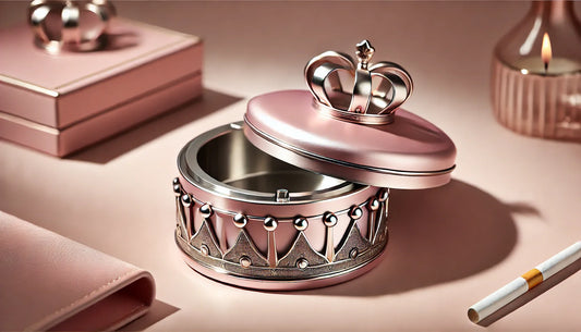 Stainless Steel Liner Ashtray With Cover Crown Home Decoration (Pink): A Blend of Reality and Aesthetics