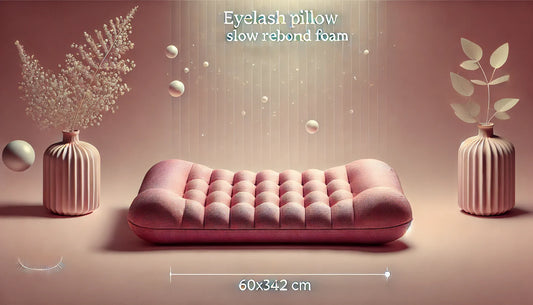 Eyelash Pillow: Premium Slow Rebound Memory Foam Pillow in Elegant Pink (60x34x12 cm) - Experience Matchless Relaxation