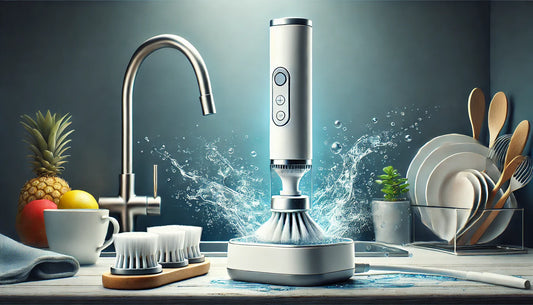 5-in-1 Multifunction Electric Cleaning Brush for Kitchen Handheld Dishwashing and Scrubbing with High-Speed Motor and Replacement Heads