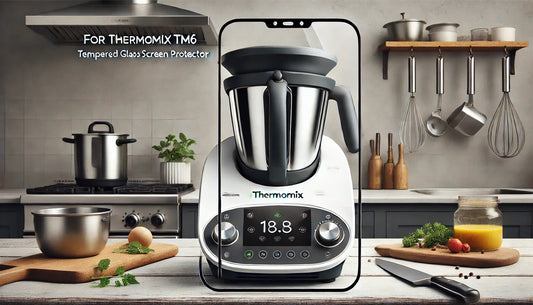 High Quality Tempered Glass Screen Protector for Thermomix TM6 – Scratch Resistant; Ultra Clear and Durable Protection for Your Chef Machine Display.