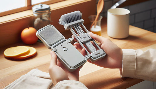 Fold, Scrub, Shine: The Ultimate Grey Folding Stove Brush Every Kitchen Needs