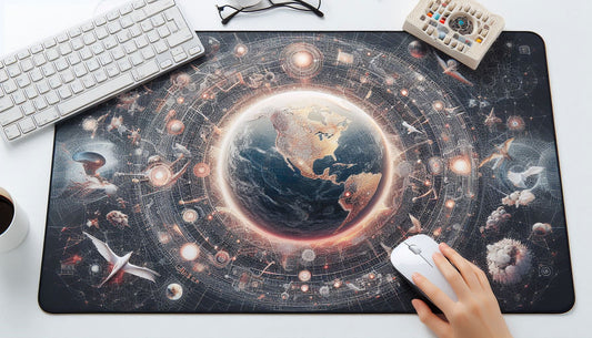 Extended World Map Gaming Mouse Pad & Keyboard Mat – Comfort, Precision, and Style in One