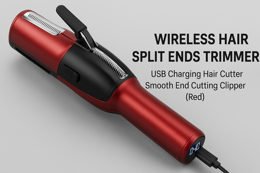 Salon Results For Smooth Ends: Find Out About The Bold Red Wireless Hair Split Ends Trimmer With USB Charging And Precision Cutting Technology