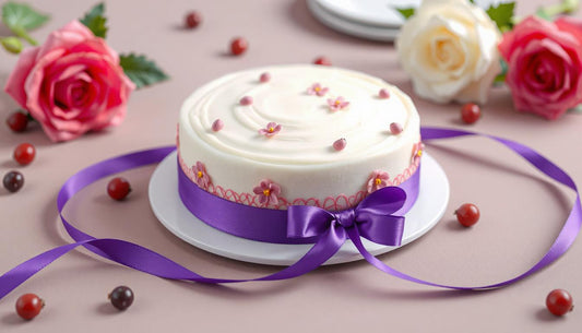 6cm x 9m Purple Symphony Fishtail Yarn Flower Ribbon: Elegant Lace Webbing for Cakes, Gifts, and Decorations