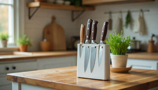 Streamline Your Kitchen: The Sleek Power of the Three-Hole Invisible Knife Holder with Hollow Drain Design