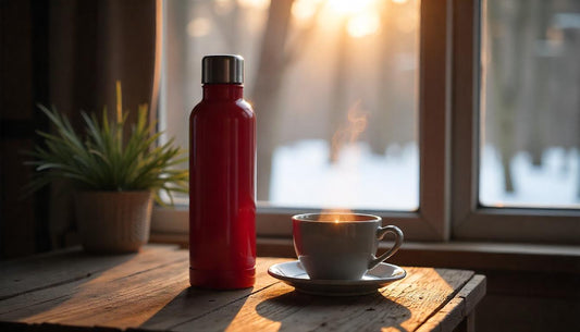 Sip in Style: The Ultimate 380ml Red Stainless Steel Thermo Travel Mug for Hot & Cold Drinks