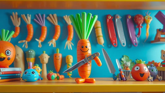 3D Decompression Toy: Luminous Gravity Carrot Knife, Assorted Colors (Randomly Shipped)