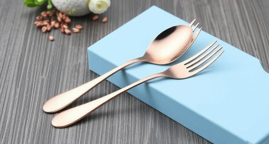 Every Meal Deserves a Touch of Elegance: Discover the Rose Gold Spoon & Fork Set