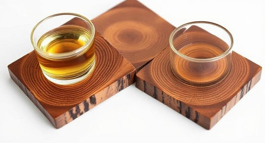 Elevate Your Sip: The Artistic Charm and Utility of Resin Pine Spliced Tea Coasters