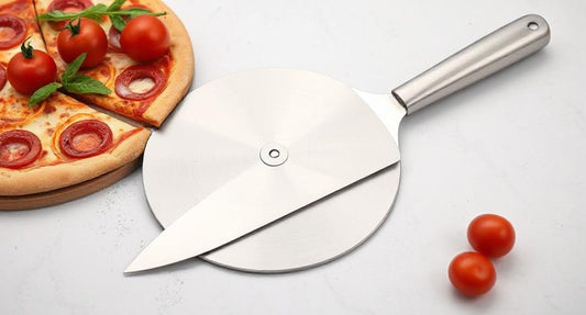 Slice with Style: The Stainless Steel Pizza Wheel and Cake Knife Duo Every Kitchen Needs