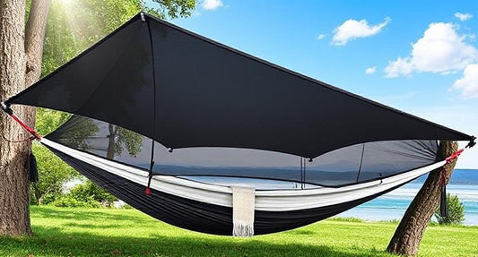 The Ultimate Outdoor Escape: Why the Strut Mosquito Net Hammock with Diamond Sunshade Is a Game-Changer for Campers