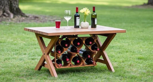 Sip in Style: The Wooden Folding Wine Rack Table That Transforms Every Outdoor Moment into a Celebration