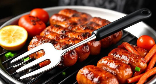 Grill Like a Pro: The Ultimate Outdoor BBQ Fork with Stainless Steel Strength and a Comfort Grip Handle