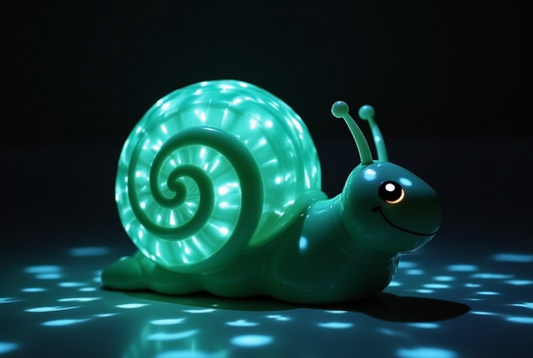 Slow and Steady Sparkles the Fun: Why Kids Love the Crawling Snail Toy with Sound & Light Projection (Gray)