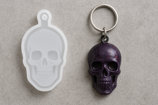 DIY Epoxy Candle Skull Keychain Pendant Silicone Mold: A Mold for Extra-special Halloween Ornaments, Keychains, and Pendants