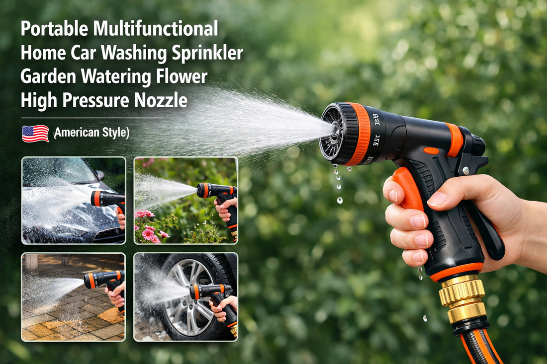 Portable High-Pressure Multifunctional Nozzle: Perfect for Car Washing & Garden Watering