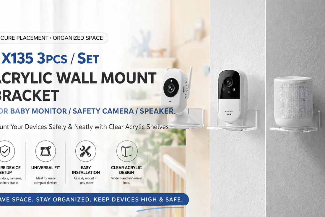 Declutter Your Home with the YX135 Acrylic Wall Mount Bracket Set
