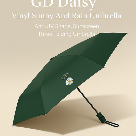 Stay Stylish in Sun and Rain: The GD Daisy Dark Green Umbrella That Does It All