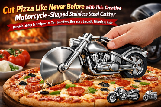 Cut Pizza Like Never Before with This Creative Motorcycle-Shaped Stainless Steel Cutter Durable, Sharp & Designed to Turn Every Slice into a Smooth