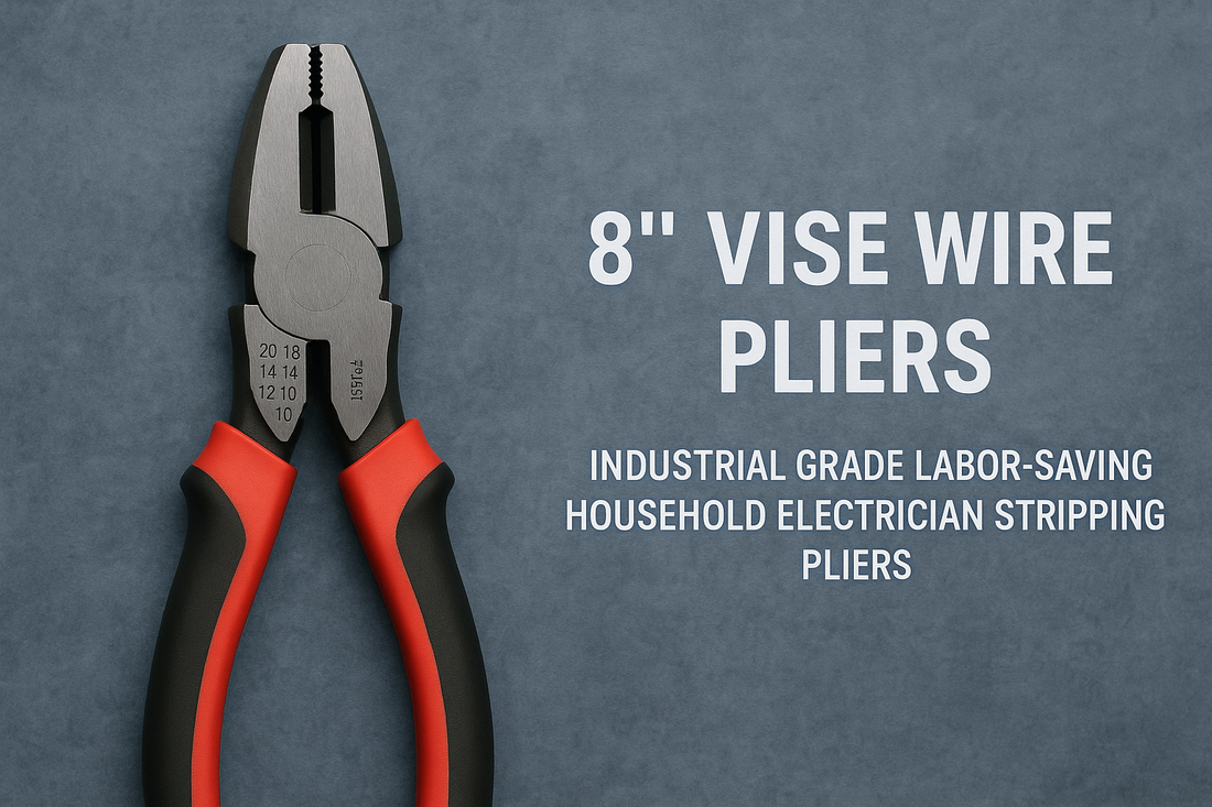 Heavy-duty Performance Combined with Daily Convenience: 8 Inch Vise Wire Pliers-Industrial Grade, Labor-saving, Multi-functional Stripping Tool for Electricians and Household Repairs