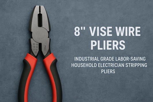 Heavy-duty Performance Combined with Daily Convenience: 8 Inch Vise Wire Pliers-Industrial Grade, Labor-saving, Multi-functional Stripping Tool for Electricians and Household Repairs