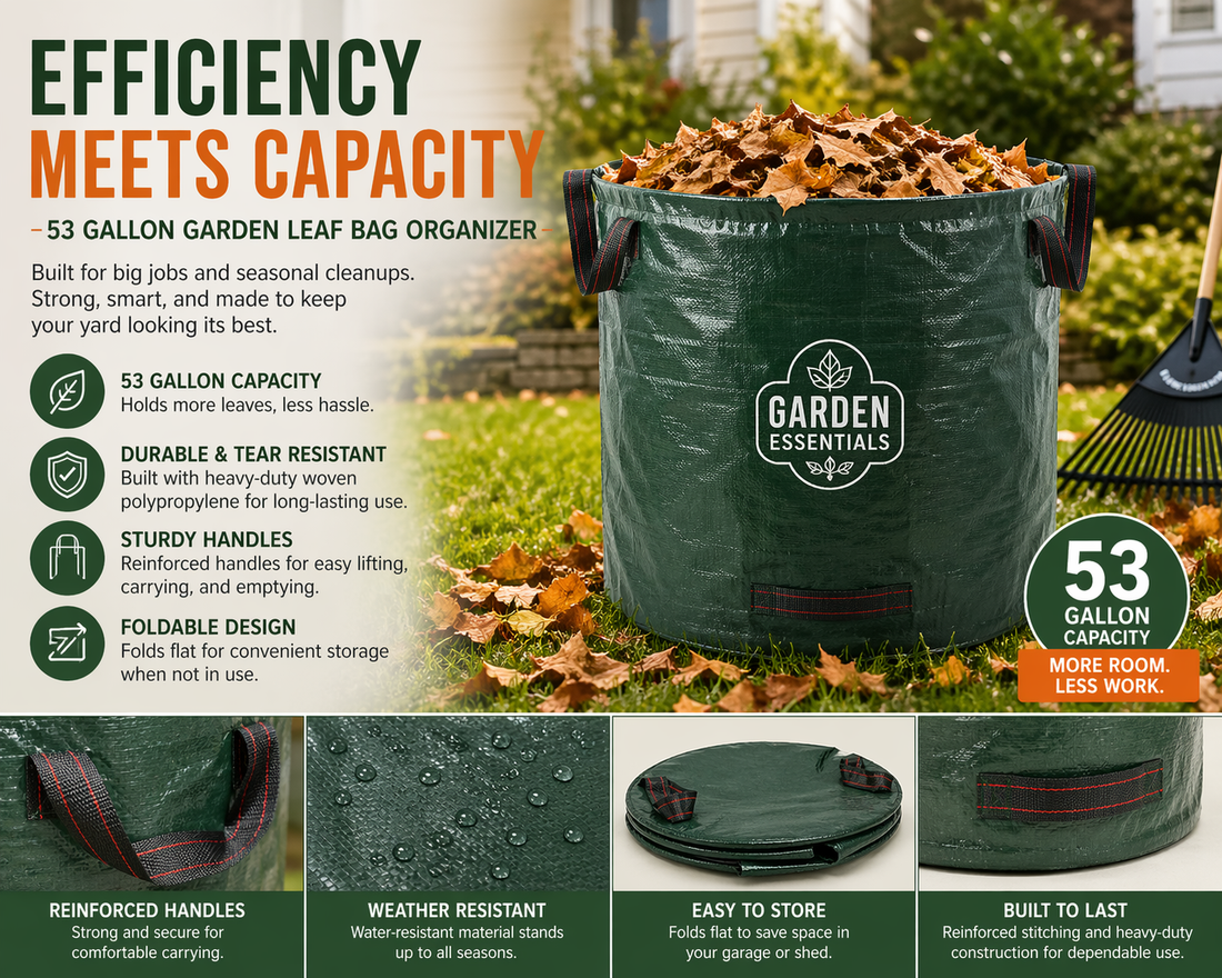 Efficiency Meets Capacity With The Versatile Fifty Three Gallon Garden Leaf Bag Organizer For Seamless Seasonal Yard Maintenance And Superior Cleanup Performance